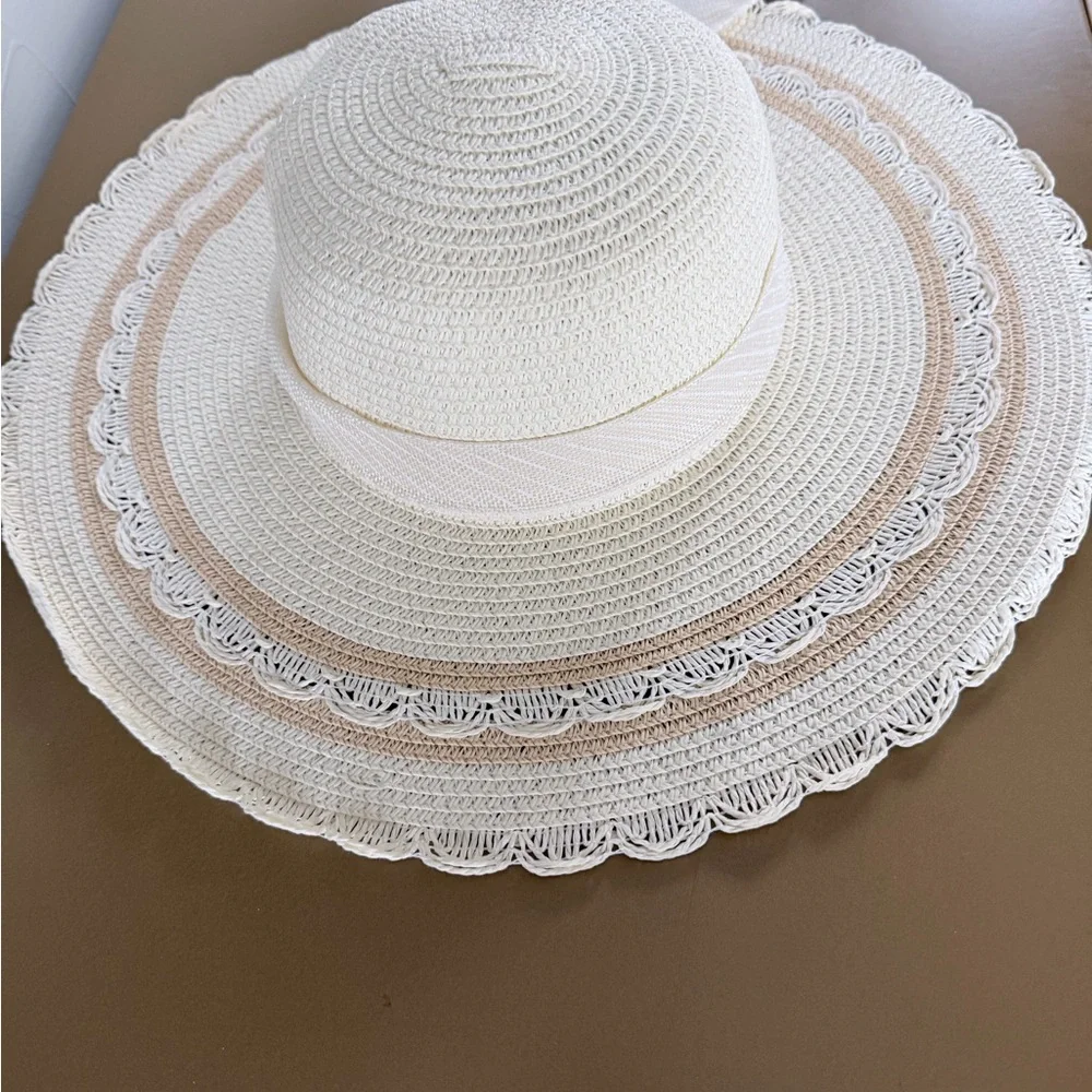 New Elegant White Sun Hat - Picture 3 of 8